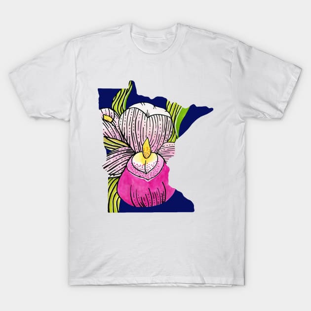 Minnesota State Flower T-Shirt by cassi-b-designs